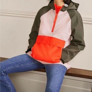 Boden coat jacket NWT 8 anorak Belle Packaway anorak pink/green/orange, packable